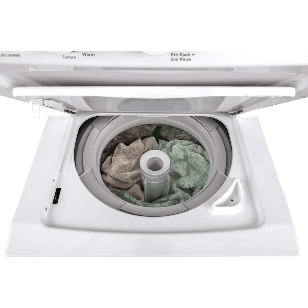 Alt View 14. GE - 2.3 Cu. Ft. Top Load Washer and 4.4 Cu. Ft. Gas Dryer Laundry Center - White.