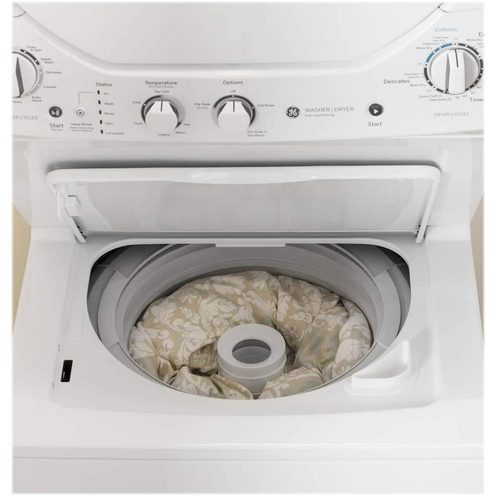Alt View 15. GE - 2.3 Cu. Ft. Top Load Washer and 4.4 Cu. Ft. Gas Dryer Laundry Center - White.