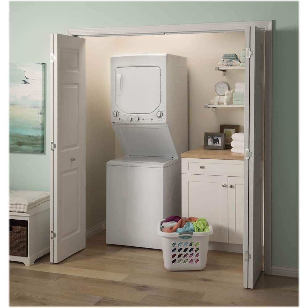 Alt View 18. GE - 2.3 Cu. Ft. Top Load Washer and 4.4 Cu. Ft. Gas Dryer Laundry Center - White.