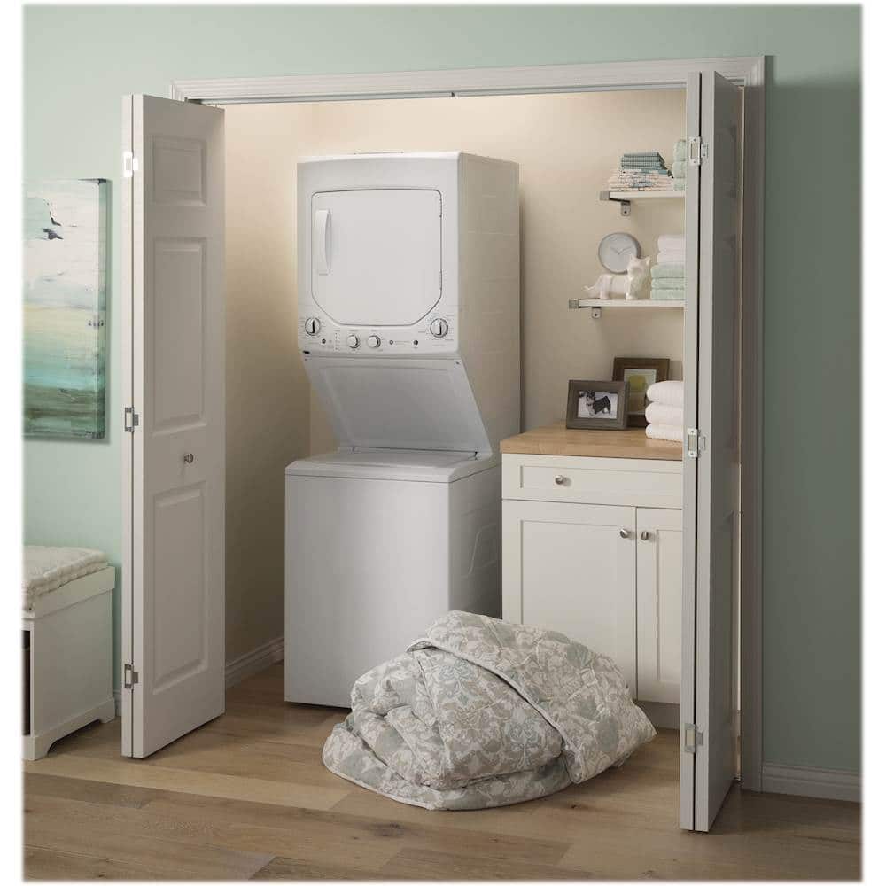 Alt View 19. GE - 2.3 Cu. Ft. Top Load Washer and 4.4 Cu. Ft. Gas Dryer Laundry Center - White.