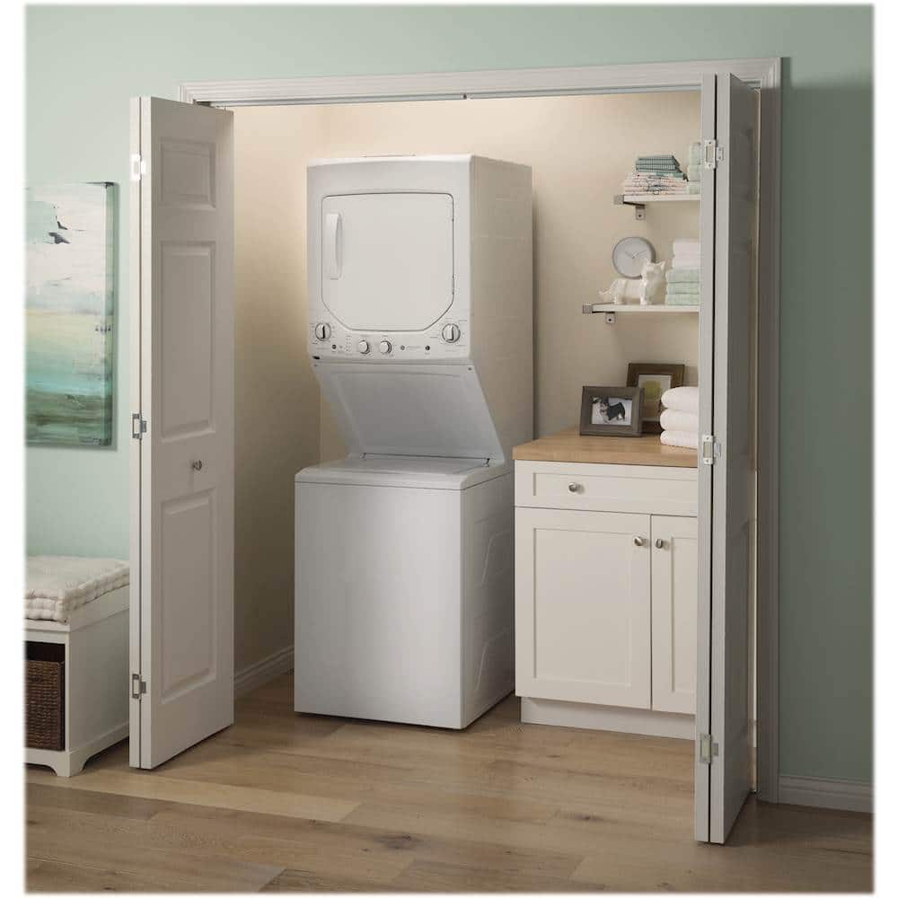 Alt View 20. GE - 2.3 Cu. Ft. Top Load Washer and 4.4 Cu. Ft. Gas Dryer Laundry Center - White.