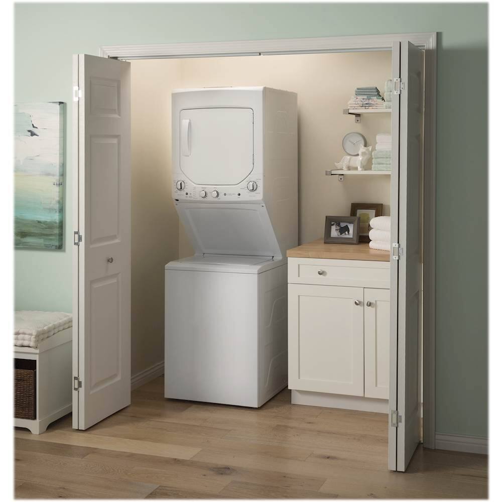 Alt View 20. GE - 2.3 Cu. Ft. Top Load Washer and 4.4 Cu. Ft. Gas Dryer Laundry Center - White.