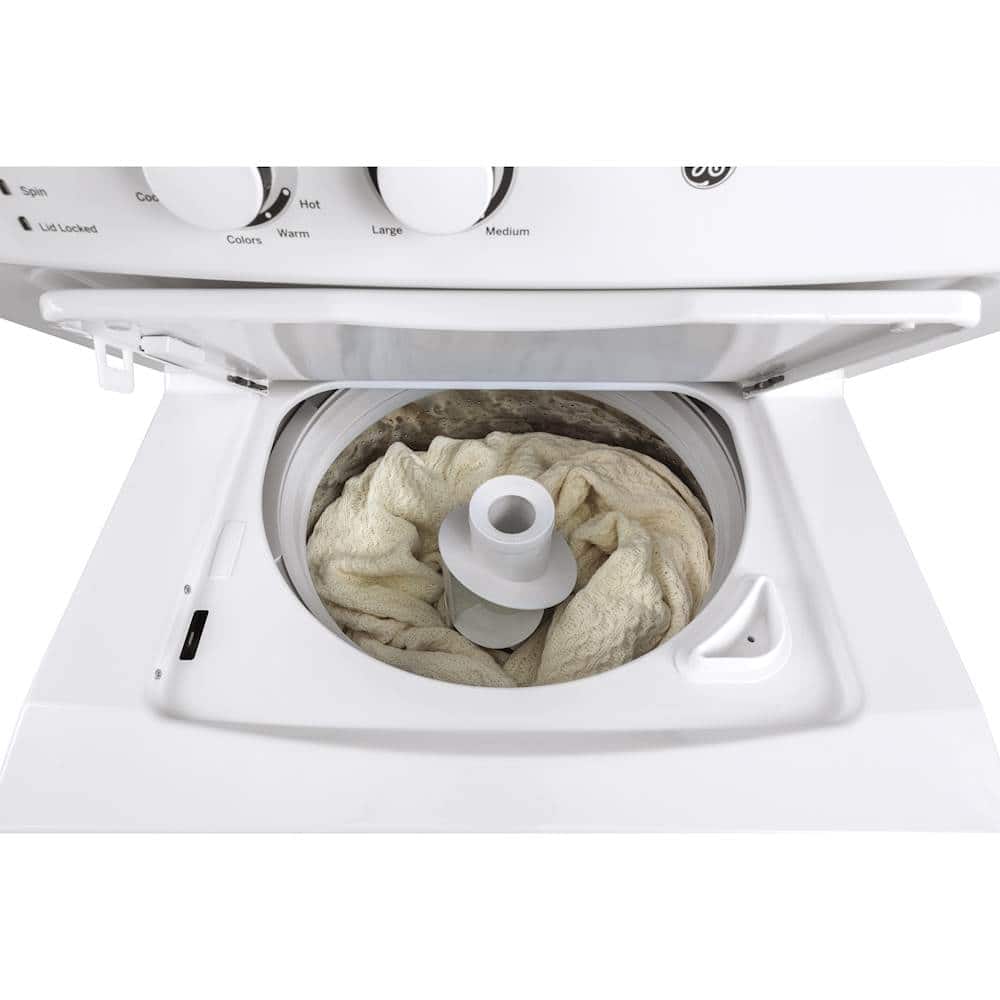 Alt View 12. GE - 3.8 Cu. Ft. Top Load Washer and 5.9 Cu. Ft. Electric Dryer Laundry Center - White.