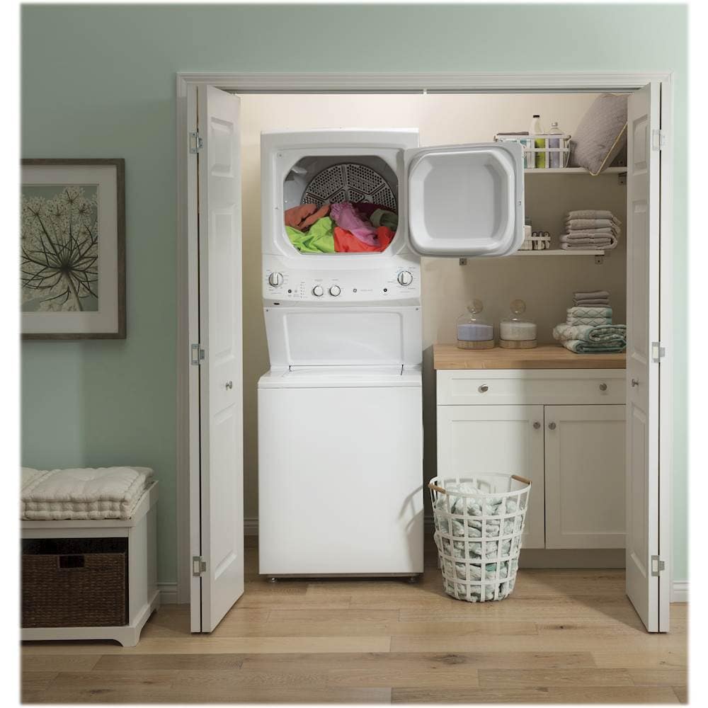 Alt View 15. GE - 3.8 Cu. Ft. Top Load Washer and 5.9 Cu. Ft. Electric Dryer Laundry Center - White.