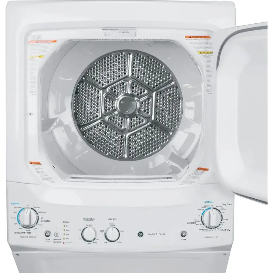 Alt View 18. GE - 3.8 Cu. Ft. Top Load Washer and 5.9 Cu. Ft. Electric Dryer Laundry Center - White.