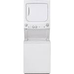 GE - Unitized Spacemaker 3.8 Cu. Ft. 11-Cycle Washer and 5.9 Cu. Ft. 4-Cycle Gas Dryer Combo - Front_Standard