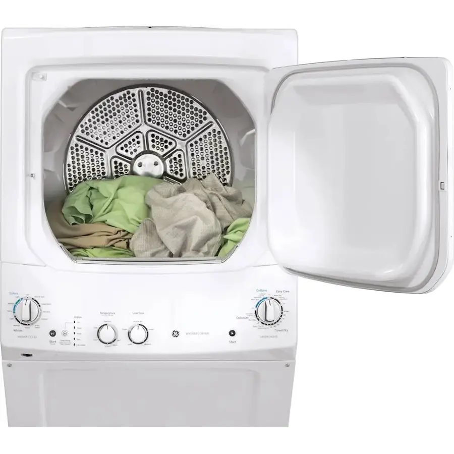 Alt View 12. GE - 3.8 Cu. Ft. Top Load Washer and 5.9 Cu. Ft. Gas Dryer Laundry Center - White.