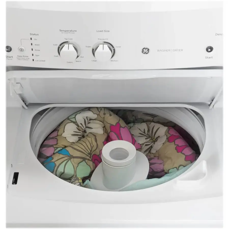 Alt View 13. GE - 3.8 Cu. Ft. Top Load Washer and 5.9 Cu. Ft. Gas Dryer Laundry Center - White.