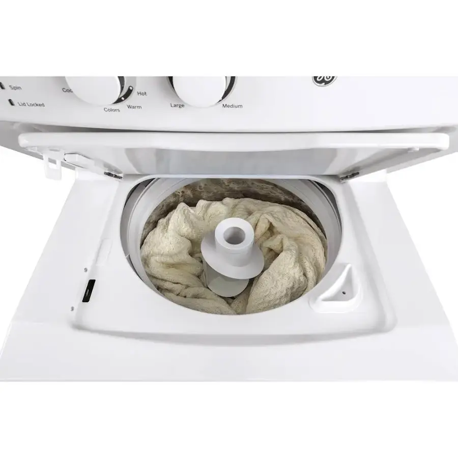 Alt View 14. GE - 3.8 Cu. Ft. Top Load Washer and 5.9 Cu. Ft. Gas Dryer Laundry Center - White.