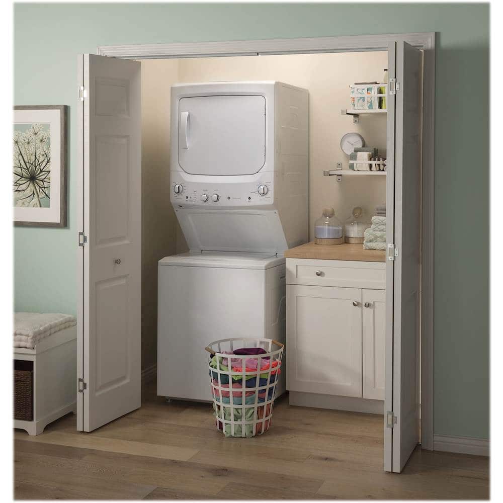 Alt View 18. GE - 3.8 Cu. Ft. Top Load Washer and 5.9 Cu. Ft. Gas Dryer Laundry Center - White.