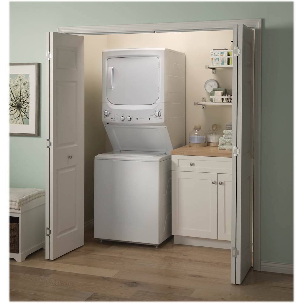 Alt View 20. GE - 3.8 Cu. Ft. Top Load Washer and 5.9 Cu. Ft. Gas Dryer Laundry Center - White.
