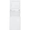 Front. GE - 3.8 Cu. Ft. Top Load Washer and 5.9 Cu. Ft. Electric Dryer Laundry Center with Long Vent Drying - White.