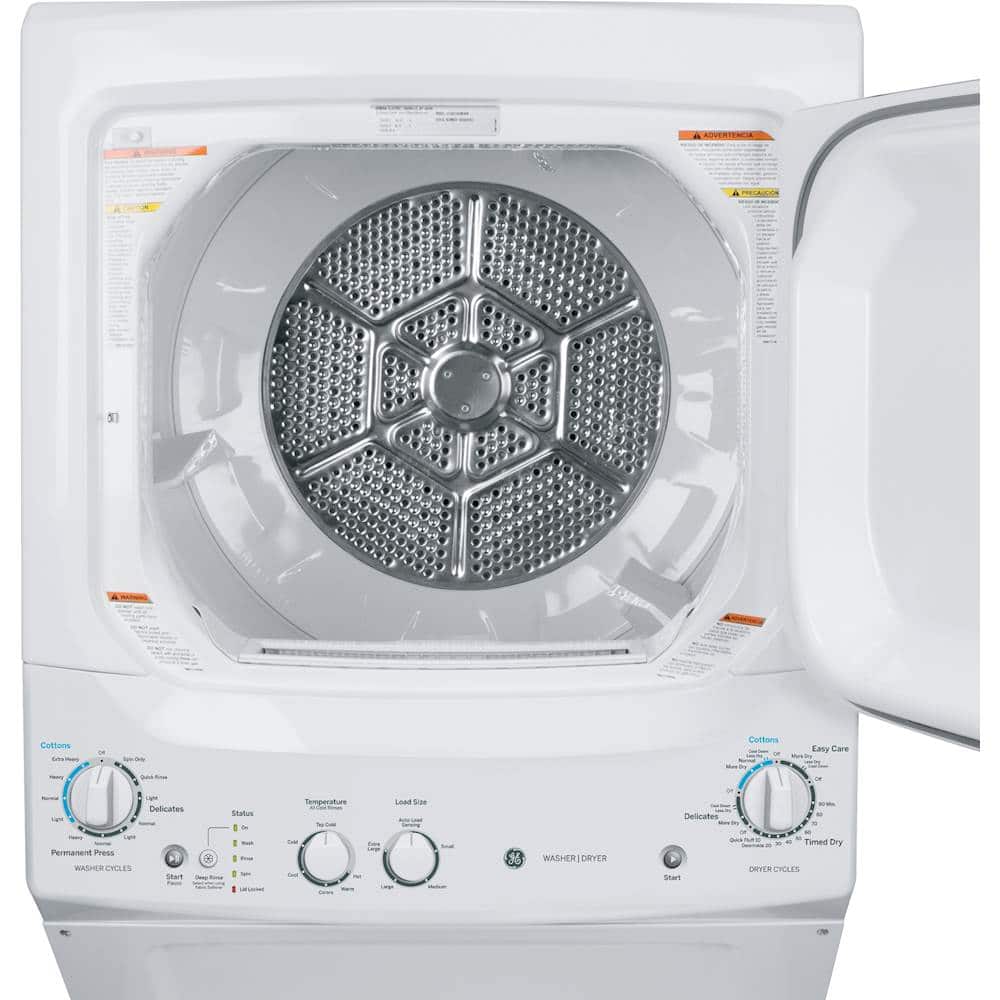 Alt View 1. GE - 3.8 Cu. Ft. Top Load Washer and 5.9 Cu. Ft. Electric Dryer Laundry Center with Long Vent Drying - White.