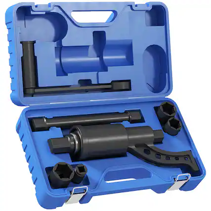 Front. Homcom - Heavy Duty Torque Multiplier Wrench Set w/ 1:64 Ratio & Carrying Case - Blue.