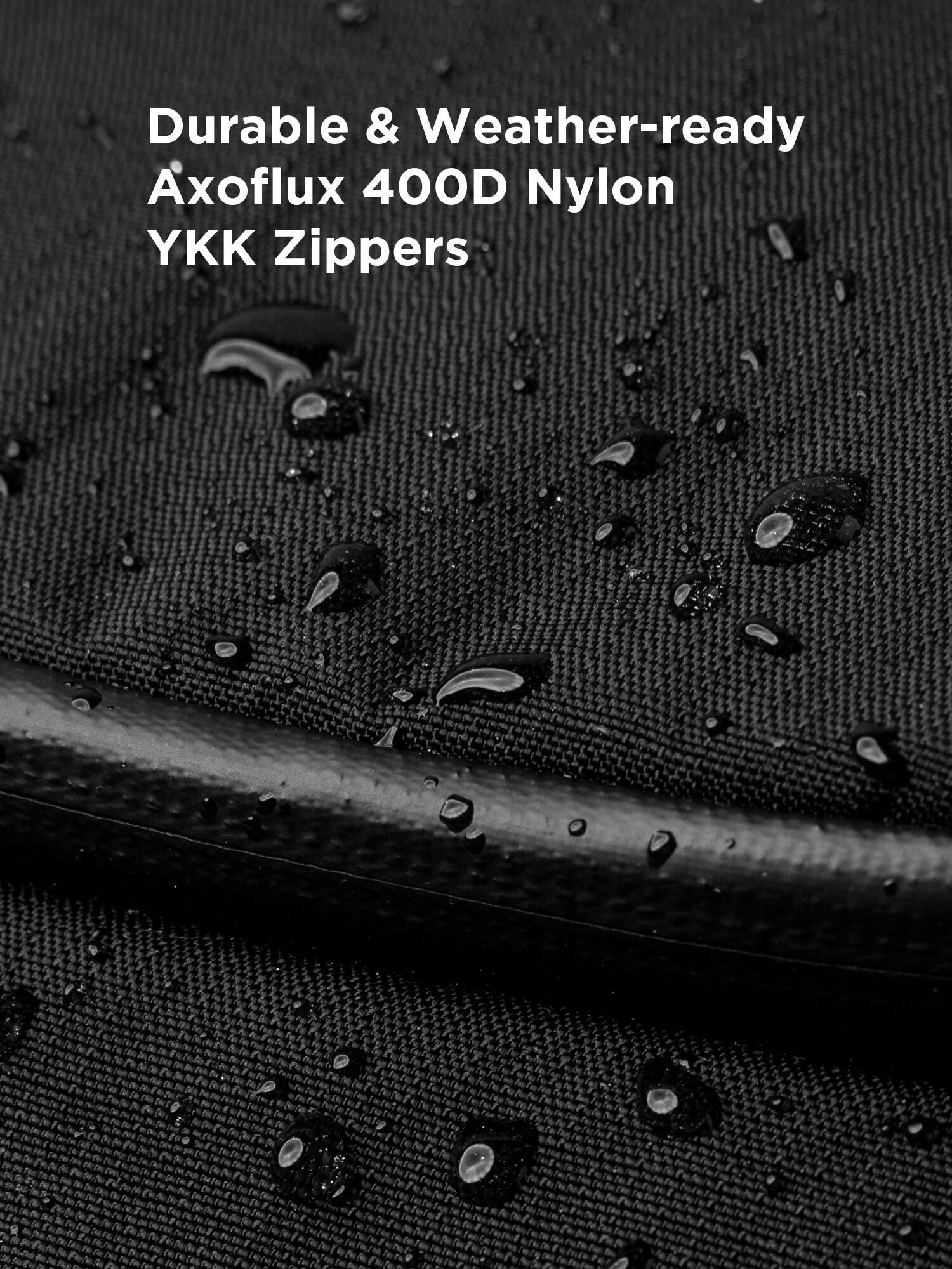 Durable & Weather-ready Axoflux 400D Nylon YKK Zippers