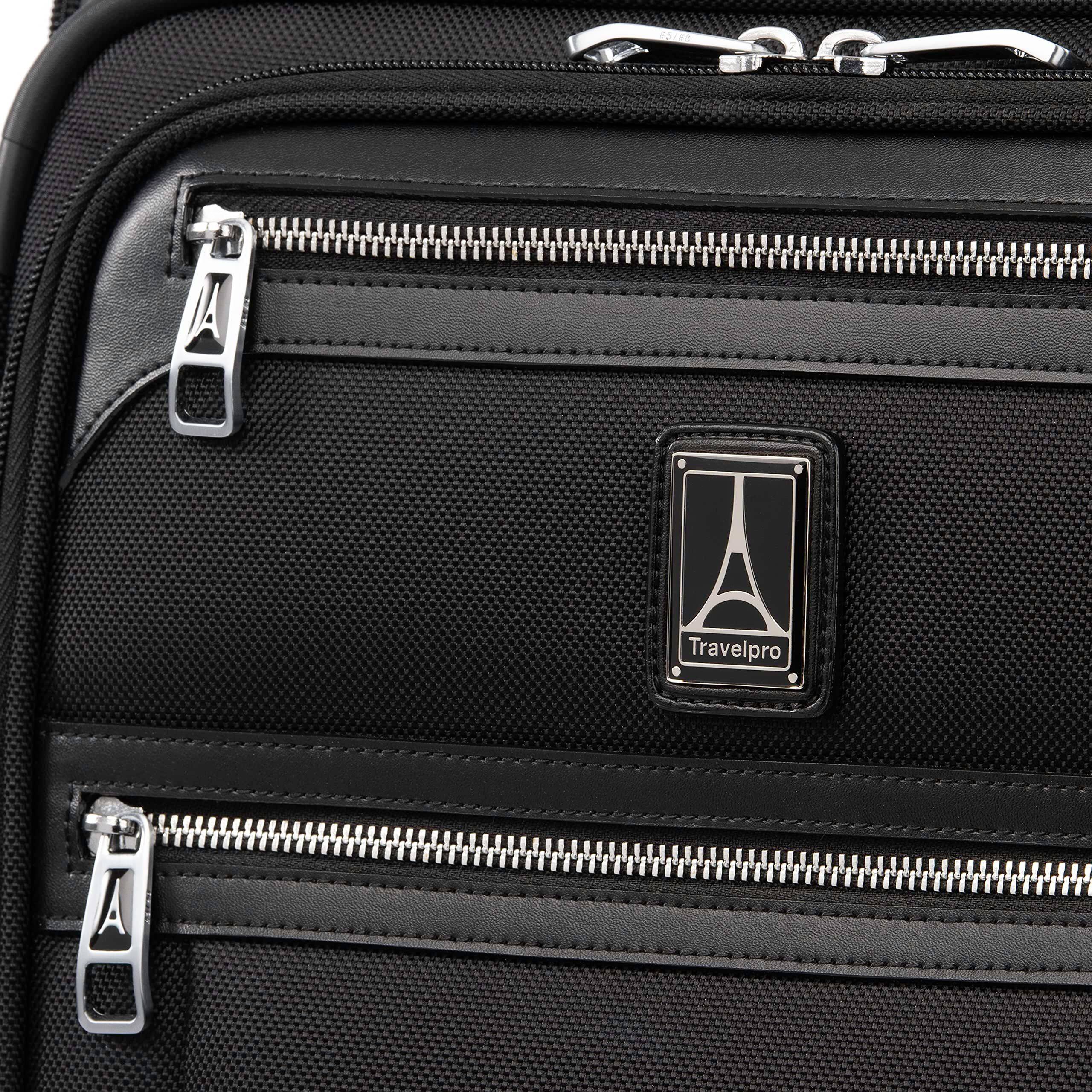 Alt View 3. Travelpro - Travelpro Platinum Elite Softside Expandable 19" Carry On Spinner - Shadow Black.