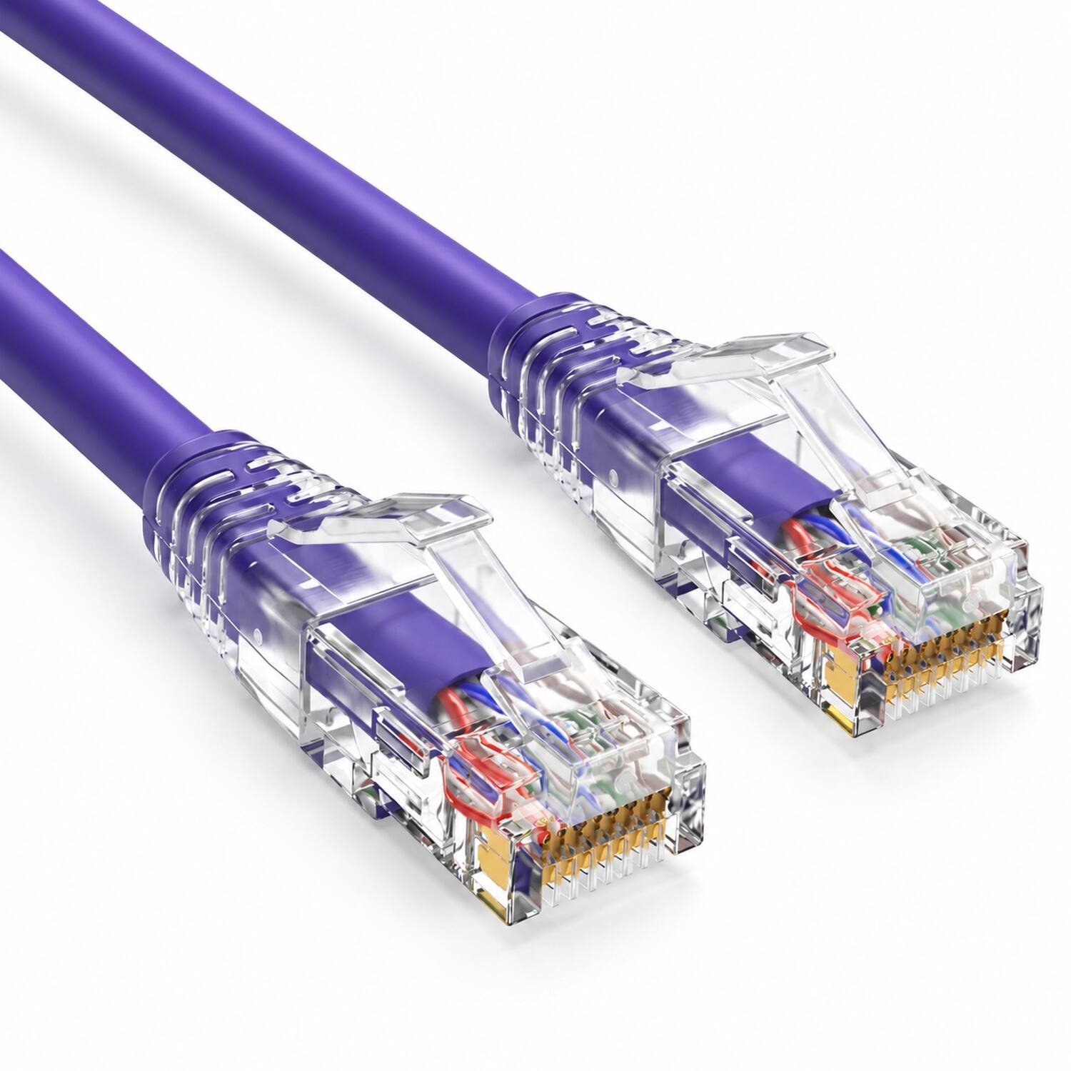 Front. Sanoxy - Sanoxy 5ft Cat6 Ethernet Cable 550MHz UTP Network Patch Cord with Clear Snagless Boot Purple - Purple.