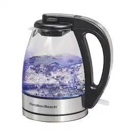 Hamilton Beach - 1L Glass Electric Kettle - Stainless Steel