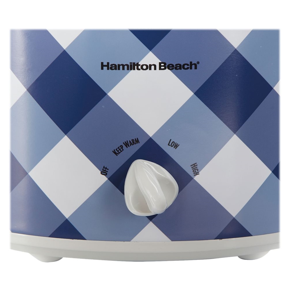 Best Buy: Hamilton Beach 3qt Slow Cooker Blue Gingham 33232