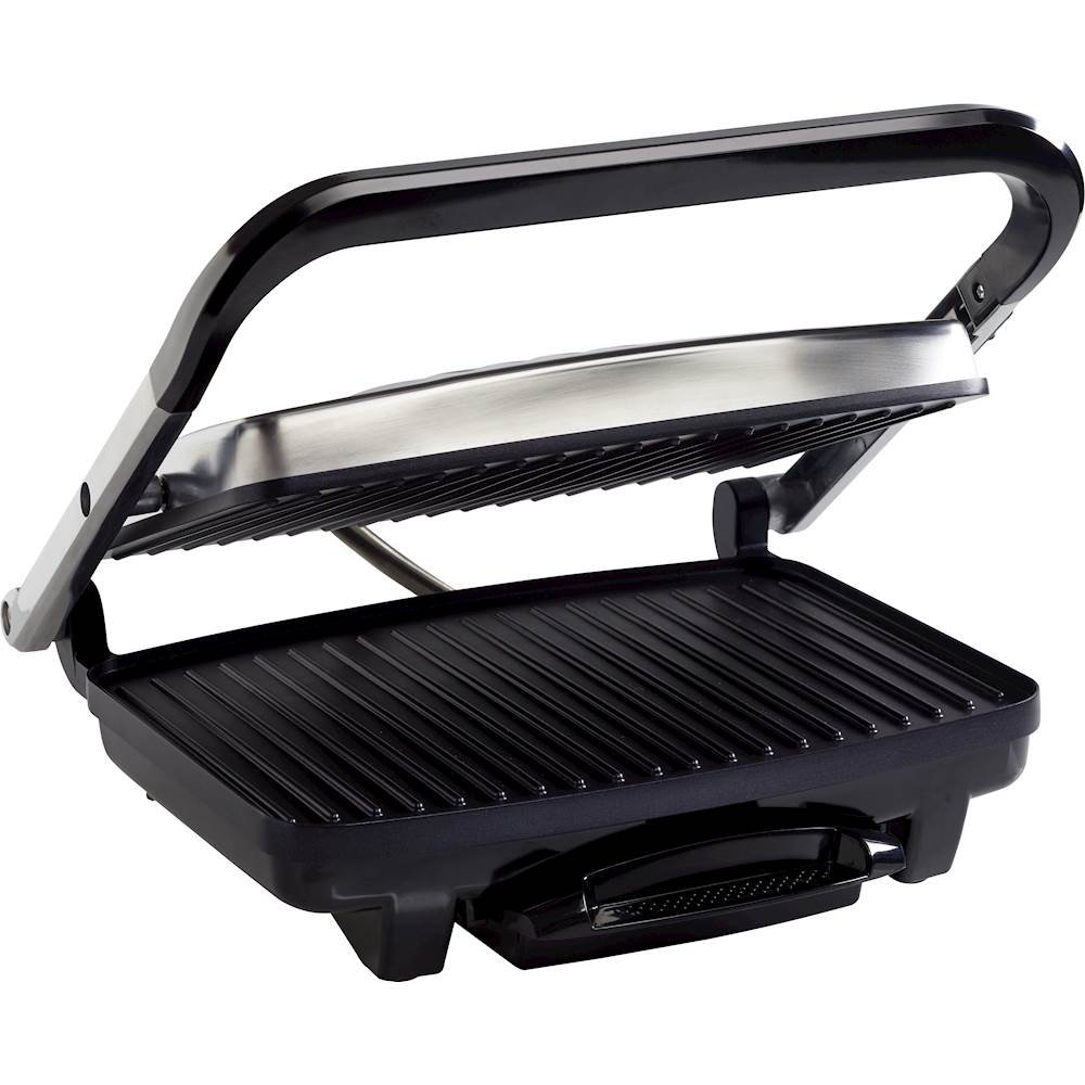 Angle View: Hamilton Beach - Panini Press Electric Grill - Stainless Steel