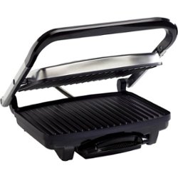 Hamilton Beach - Panini Press Electric Grill - Stainless Steel - Angle_Zoom