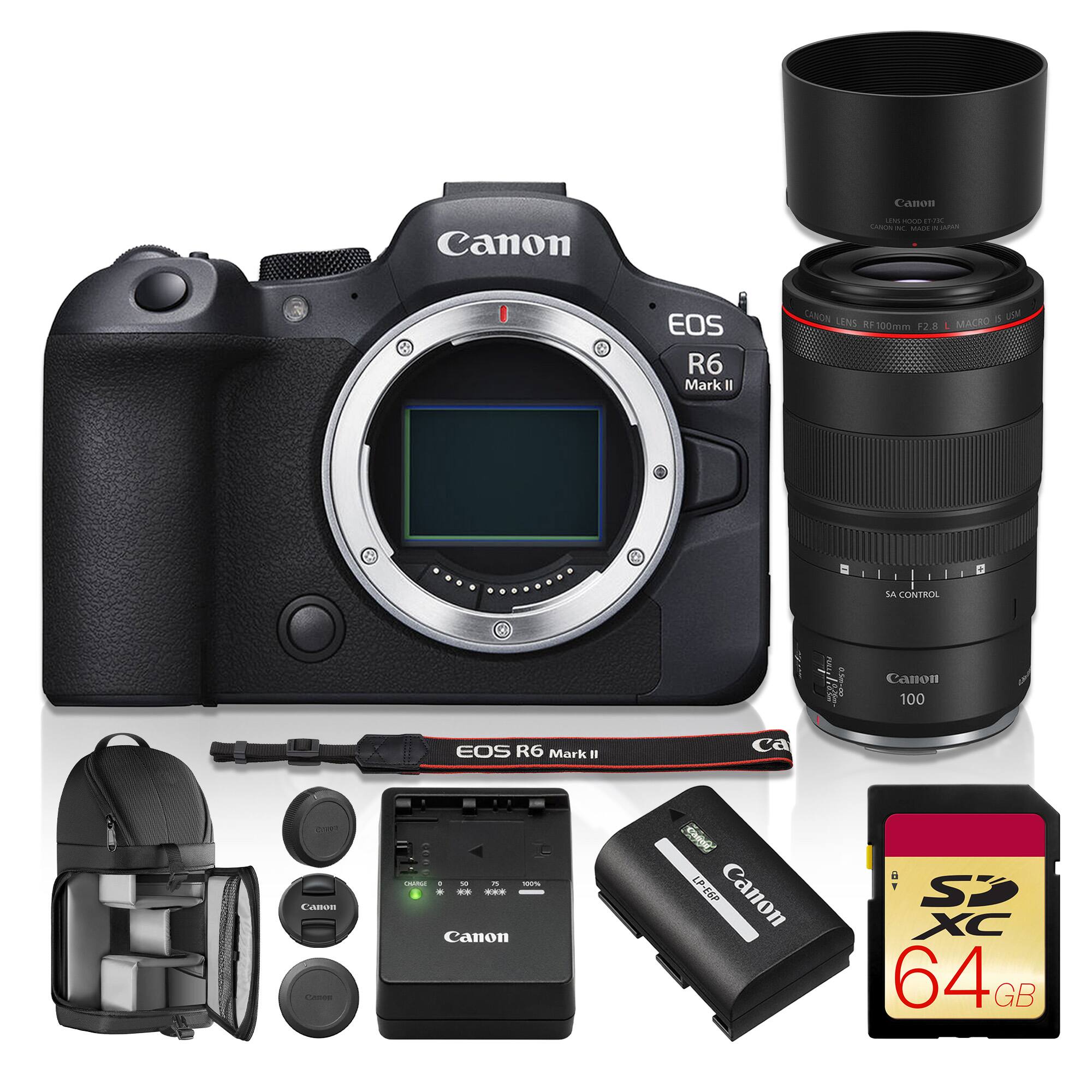 Canon  
Canon  
blow, FOOD 07K CANON no and 5 palora  
EOS R6 Mark II  
CANON 6 USI LENS 8, F100mm F2.8 . MACRO  
DI  
1 SA CONTROL  

W EOS R6 Mark II  
Ca  
RFC 0.3m-00  
Canon 100  
EBUIS Canon Cance  
COLD CHANGE 0 x 15 100% ** ... Canon  
Aslines LP-E6P Canon  
i S XC 64G