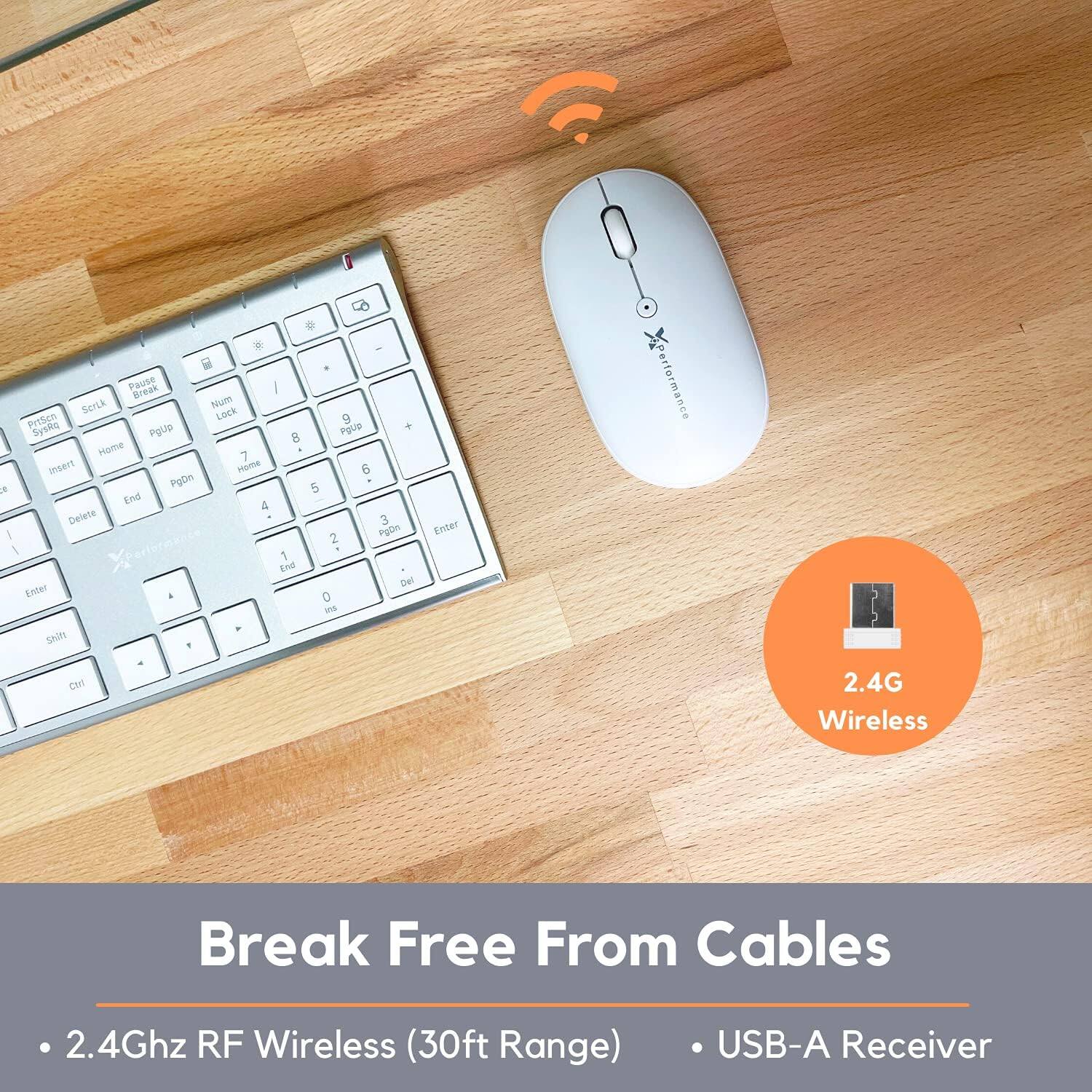 Break Free From Cables

- 2.4Ghz RF Wireless (30ft Range)
- USB-A Receiver

2.4G Wireless