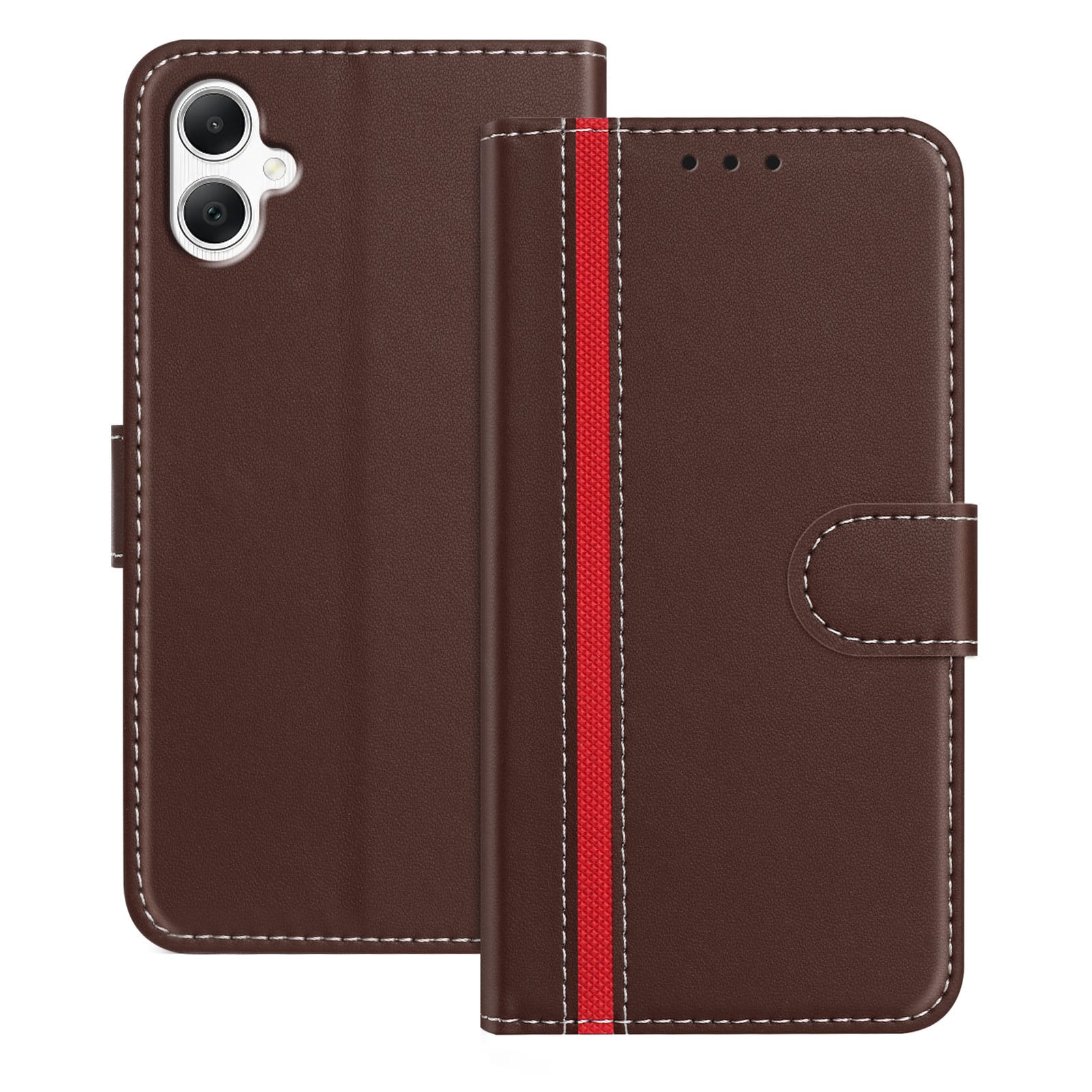 Dteck - Slim Card Holder Case for Samsung Galaxy A07,PU Leather Magnetic Closure Shockproof TPU Inner Flip Wallet Cover - Brown price history on PriceWatchPro