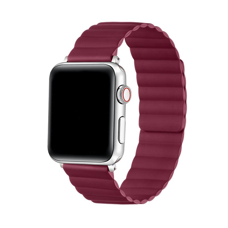Posh Tech - Magnetic Silicone Band for Apple Watch - Cherry Lacquer