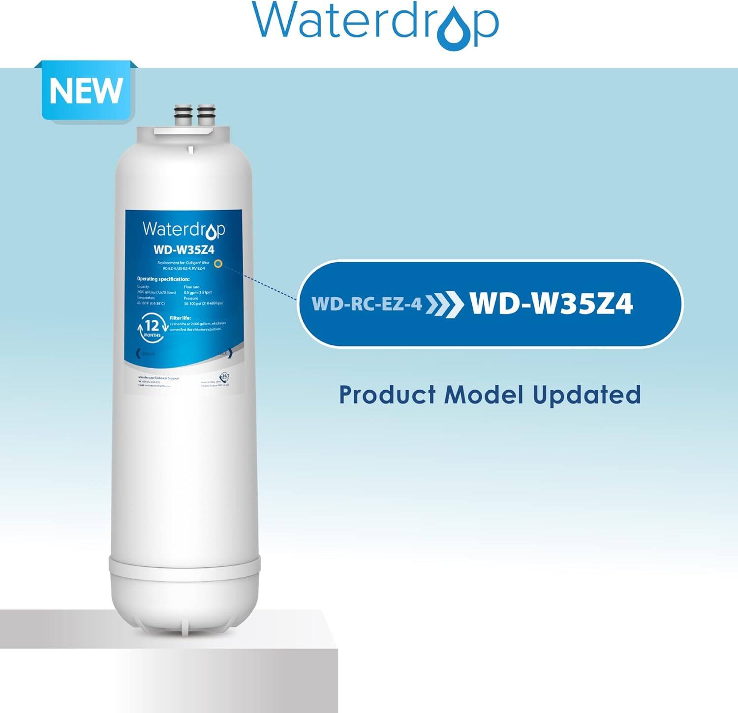 NEW Waterdrop WD-W35Z4  
WD-RC-EZ-4 >>> WD-W35Z4  
Product Model Updated