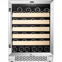 Whynter - 54-Bottle Wine Refrigerator - Black - Front_Zoom