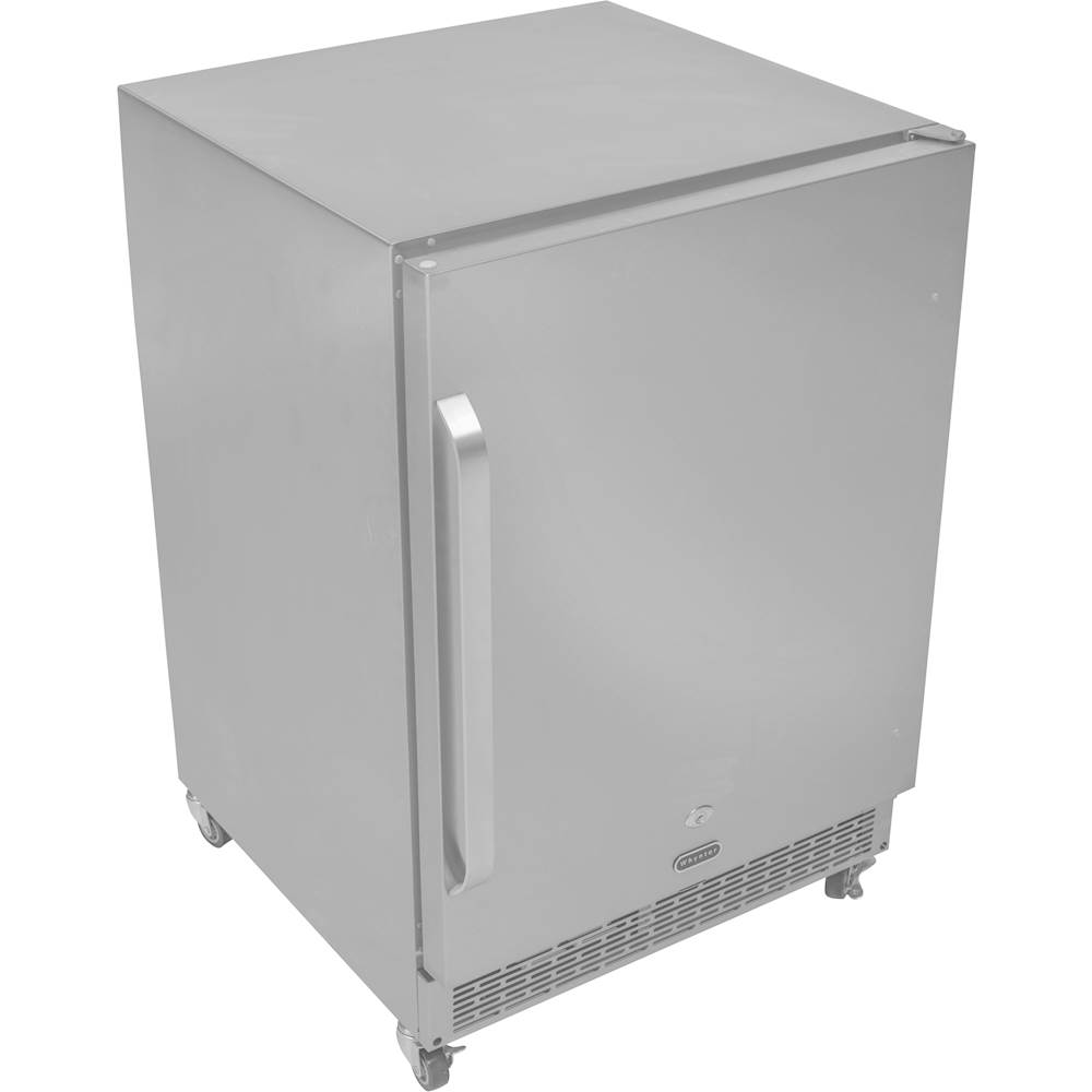 Angle View: Viking - 5 Series 148-Can Beverage Cooler - Stainless steel