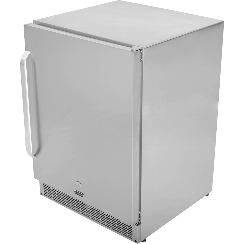 Left View: Viking - 5 Series 148-Can Beverage Cooler - Stainless steel