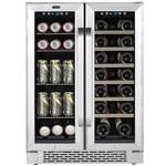 Whynter - 20-Bottle Dual Zone Wine Refrigerator - Black - Front_Standard