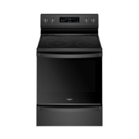 Whirlpool - 6.4 Cu. Ft. Self-Cleaning Freestanding Electric Convection Range - Black - Front_Zoom