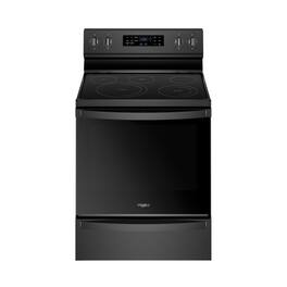 Whirlpool - 6.4 Cu. Ft. Self-Cleaning Freestanding Electric Convection Range - Black