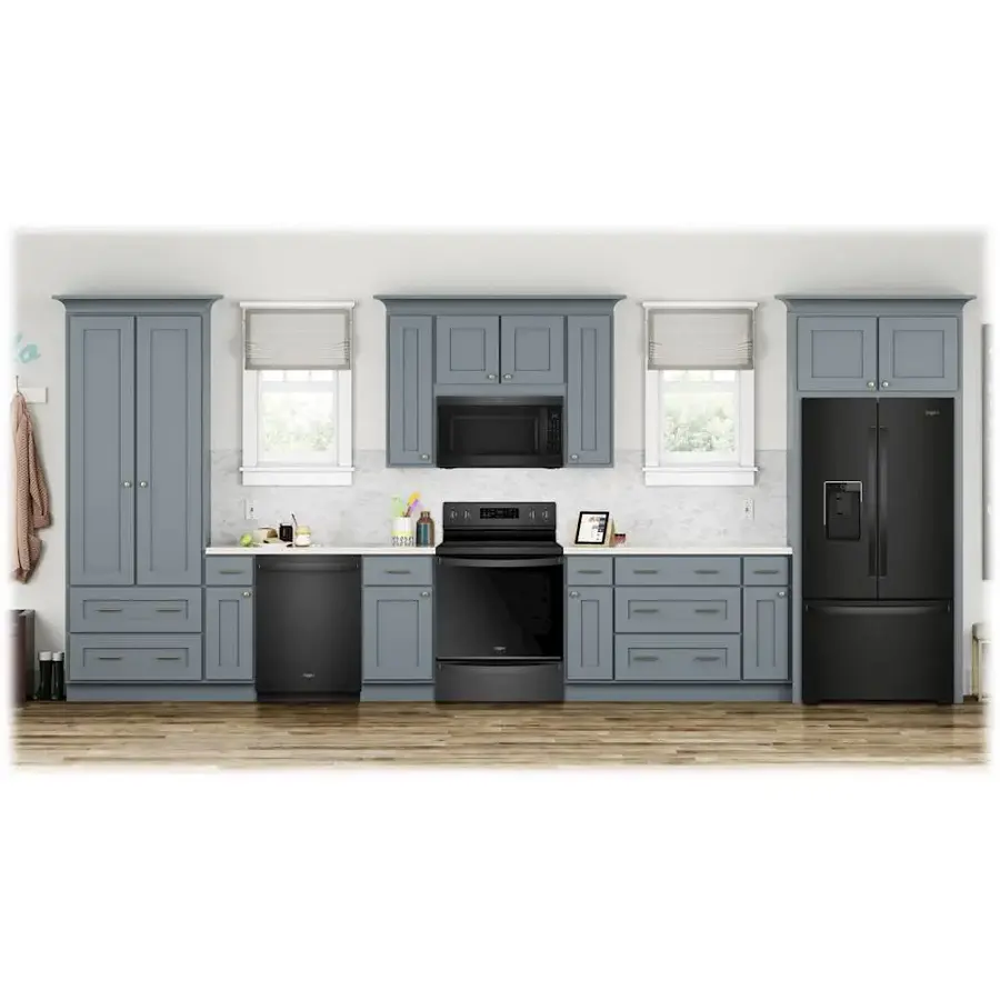 Alt View 18. Whirlpool - 6.4 Cu. Ft. Self-Cleaning Freestanding Electric Convection Range - Black.