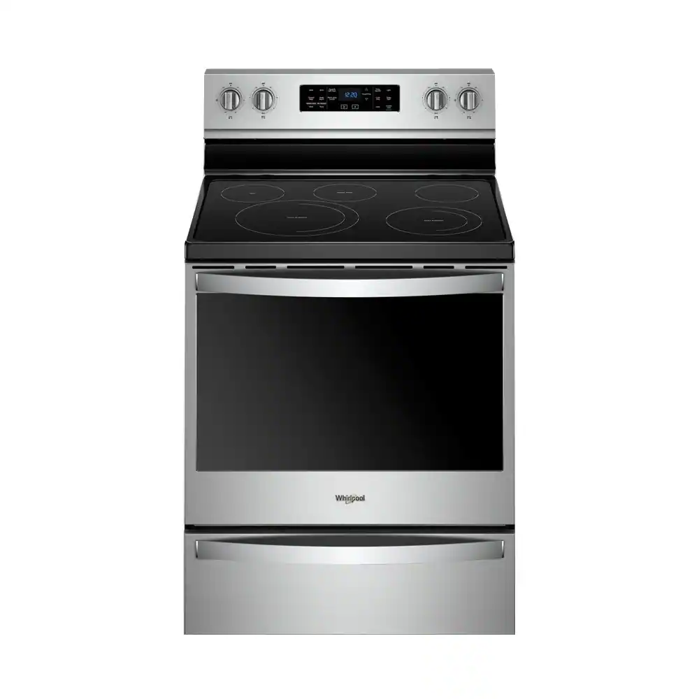 Whirlpool - 6.4 Cu. Ft. Self-Cleaning Freestanding Electric Convection Range - Stainless Steel