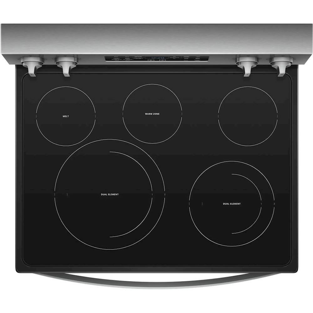 Alt View 13. Whirlpool - 6.4 Cu. Ft. Self-Cleaning Freestanding Electric Convection Range - Stainless Steel.