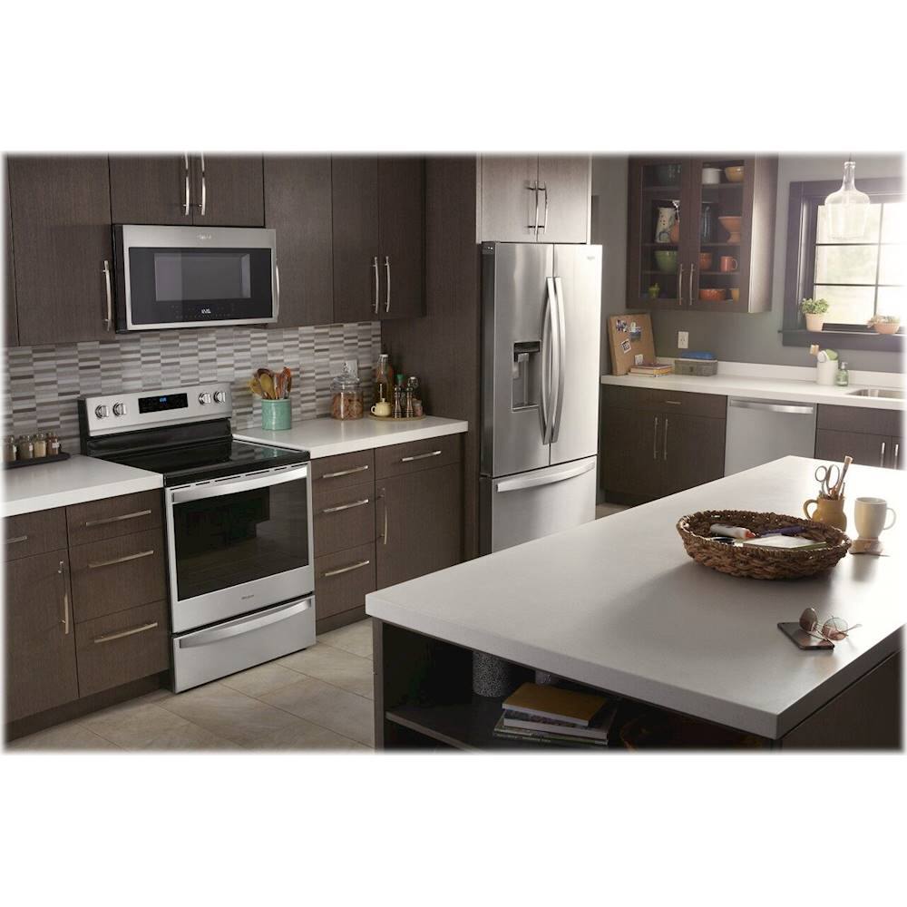 Alt View 23. Whirlpool - 6.4 Cu. Ft. Self-Cleaning Freestanding Electric Convection Range - Stainless Steel.