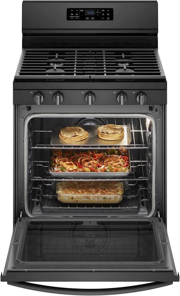 Alt View 12. Whirlpool - 5.8 Cu. Ft. Self-Cleaning Freestanding Gas Convection Range - Stainless Steel.