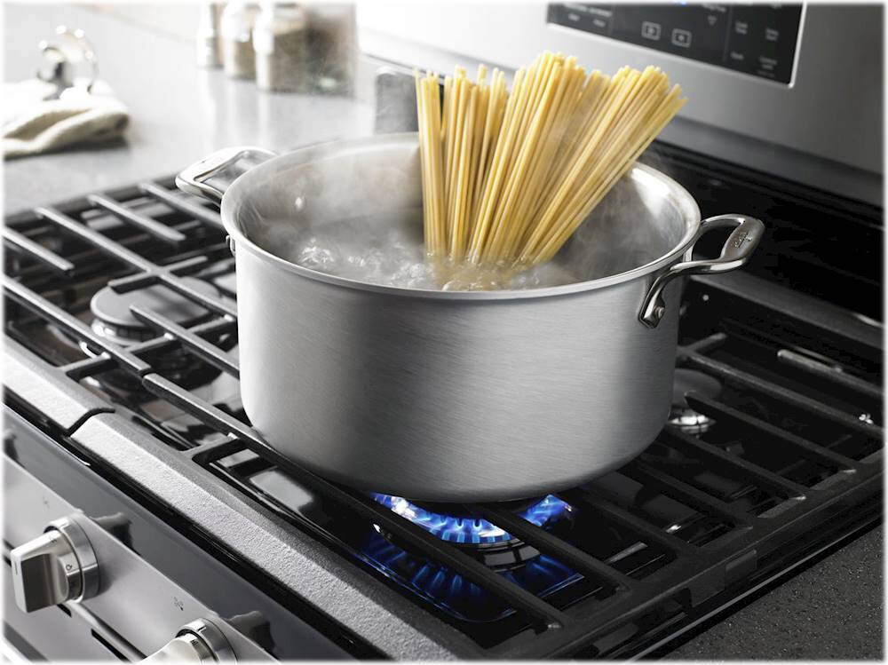 Alt View 15. Whirlpool - 5.8 Cu. Ft. Self-Cleaning Freestanding Gas Convection Range - Stainless Steel.