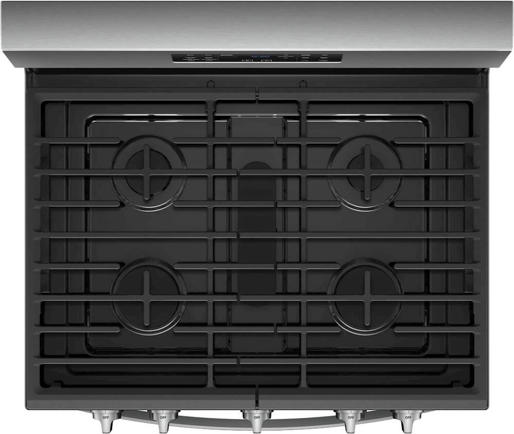 Alt View 13. Whirlpool - 5.8 Cu. Ft. Self-Cleaning Freestanding Gas Convection Range - Stainless Steel.