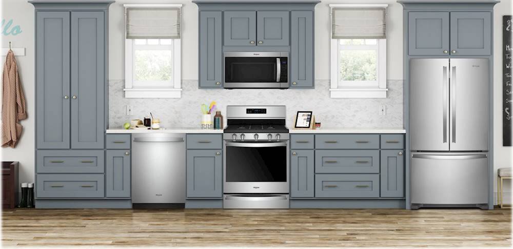 Alt View 22. Whirlpool - 5.8 Cu. Ft. Self-Cleaning Freestanding Gas Convection Range - Stainless Steel.
