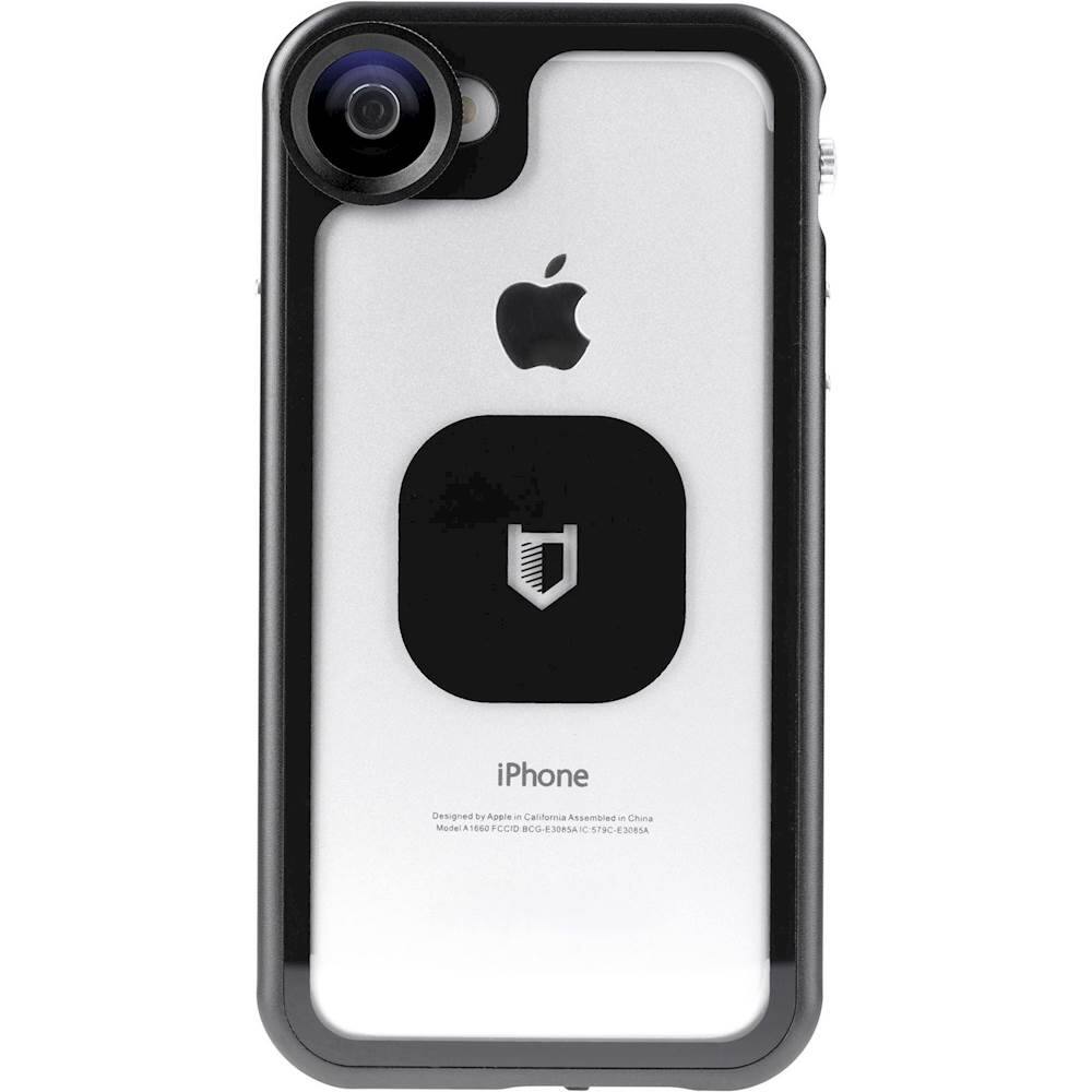 shield link protective water-resistant case for apple iphone 7 and 8 - black/transparent shield link protective water-resistant case for apple iphone 7 and 8 - black/transparent