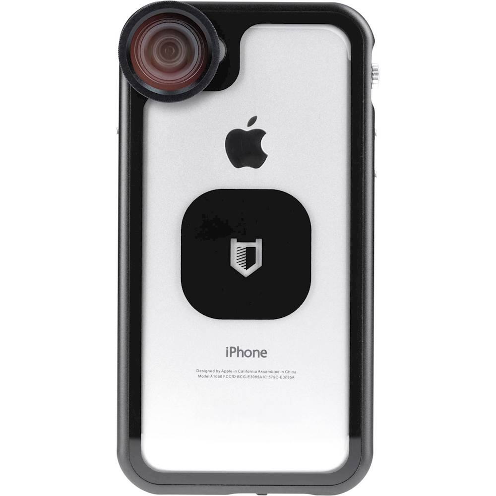 shield link protective water-resistant case for apple iphone 7 and 8 - black/transparent shield link protective water-resistant case for apple iphone 7 and 8 - black/transparent