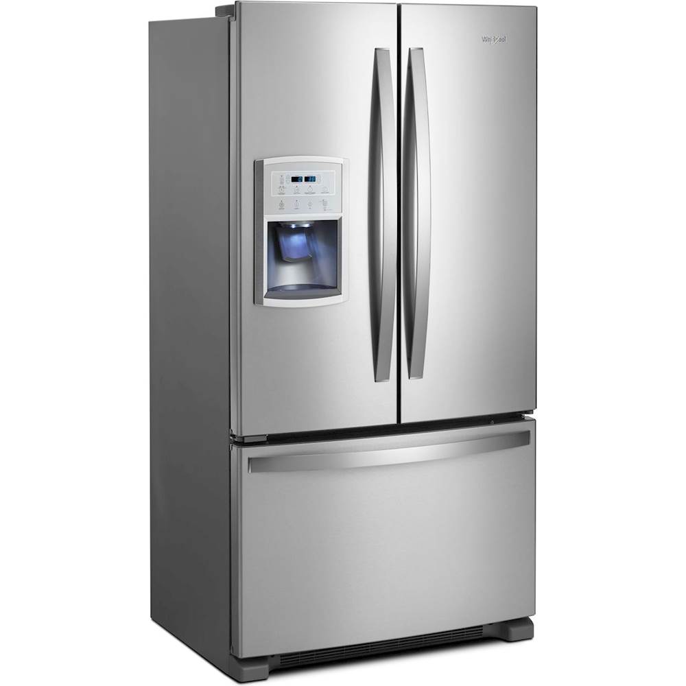 Whirlpool 19.7 Cu. Ft. French Door Counter-Depth Refrigerator Stainless Whirlpool Stainless Steel Refrigerator Counter Depth