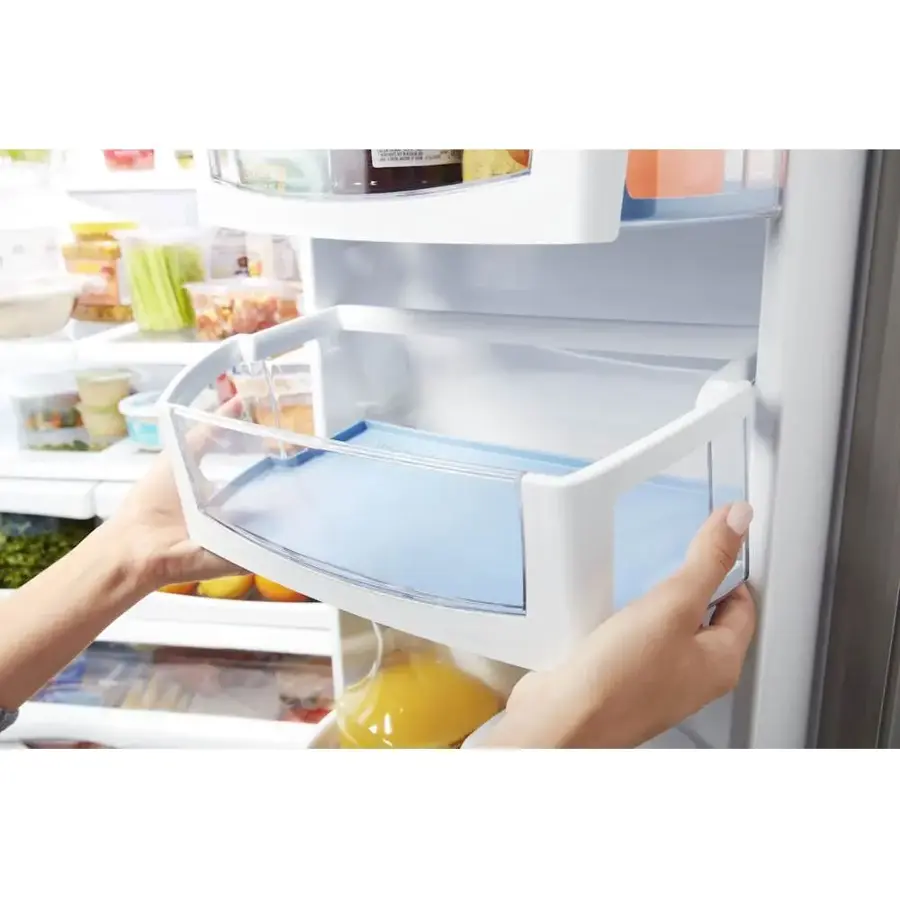 Alt View 14. Whirlpool - 19.7 Cu. Ft. French Door Counter-Depth Refrigerator - Stainless Steel.