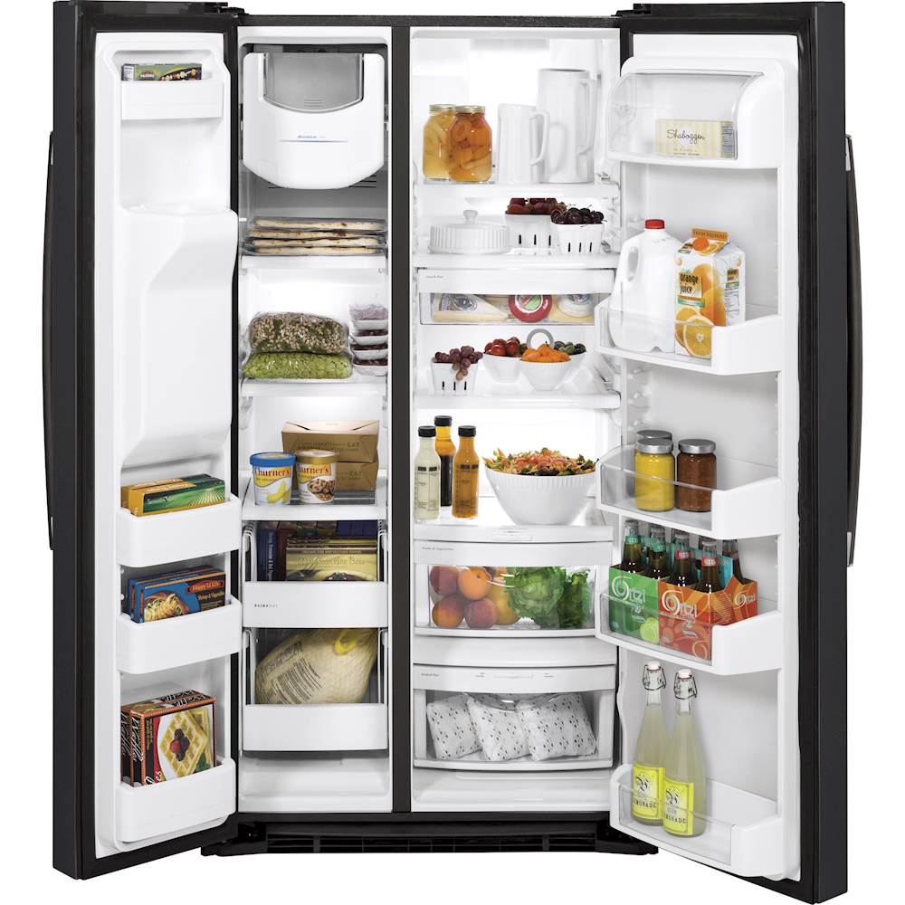 Customer Reviews: GE 25.3 Cu. Ft. Side-by-Side Refrigerator GSE25HEMDS ...