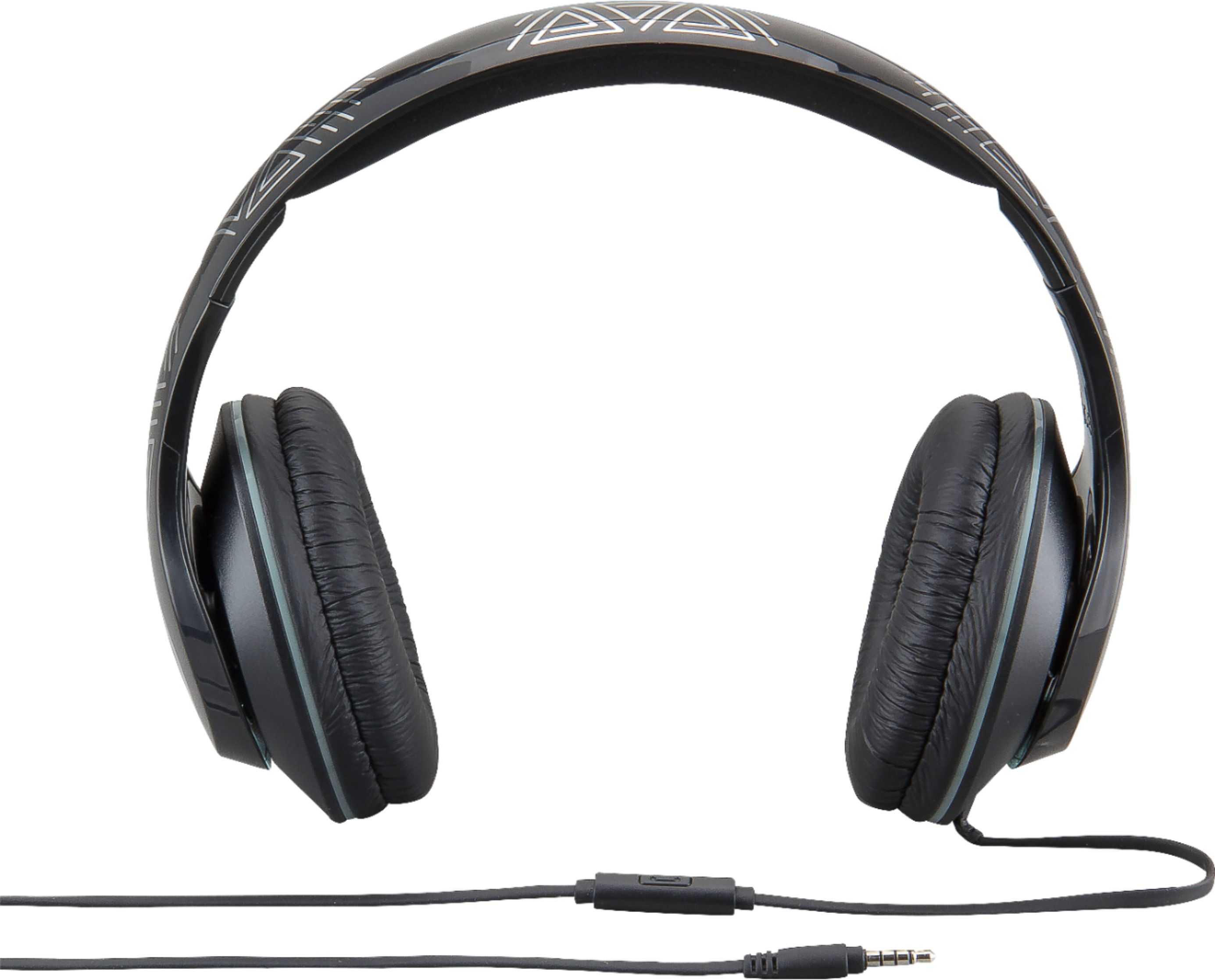 Angle View: KIDdesigns - eKids Black Panther Co Branded Headphones - Black
